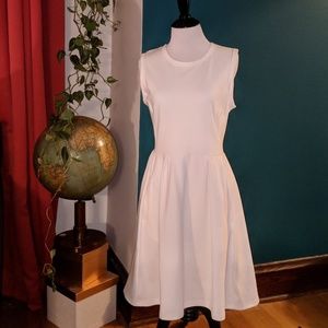 White Skater Dress with Pockets